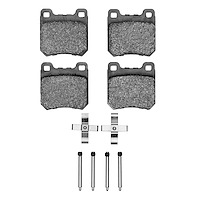 Ceramic Brake Pads & Hardware Kit, 1997-2008 GM, Position: Rear