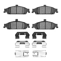 Ceramic Brake Pads & Hardware Kit, 1997-2005 GM, Position: Front