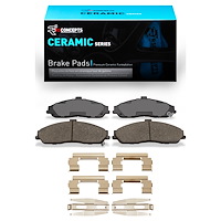 Ceramic Brake Pads & Hardware Kit, 1997-2013 GM, Position: Front