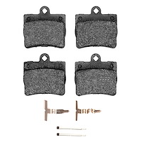 Ceramic Brake Pads & Hardware Kit, 1994-1998 Mercedes-Benz, Position: Rear