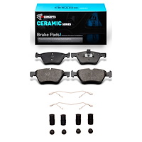 Ceramic Brake Pads & Hardware Kit, 1996-2008 Fits Multiple Makes/Models, Position: Front