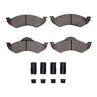 Ceramic Brake Pads & Hardware Kit, 1998-1999 Mopar, Position: Front