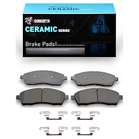 Ceramic Brake Pads & Hardware Kit, 1999-2005 Ford/Lincoln/Mercury/Mazda, Position: Rear