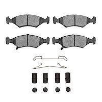 Ceramic Brake Pads & Hardware Kit, 1994-2000 Kia/Hyundai/Genesis, Position: Front