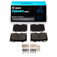 Ceramic Brake Pads & Hardware Kit, 1998-2007 Lexus/Toyota/Scion, Position: Front