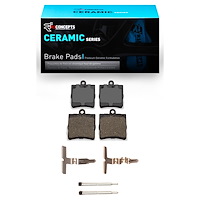 Ceramic Brake Pads & Hardware Kit, 1996-2015 Fits Multiple Makes/Models, Position: Rear
