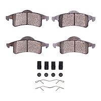 Ceramic Brake Pads & Hardware Kit, 1999-2004 Mopar, Position: Rear