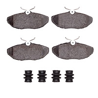 Ceramic Brake Pads & Hardware Kit, 2002-2005 Ford/Lincoln/Mercury/Mazda, Position: Rear