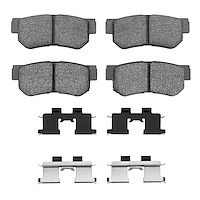 Ceramic Brake Pads & Hardware Kit, 1999-2010 Kia/Hyundai/Genesis, Position: Rear