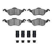 Ceramic Brake Pads & Hardware Kit, 2000-2004 Ford/Lincoln/Mercury/Mazda, Position: Front