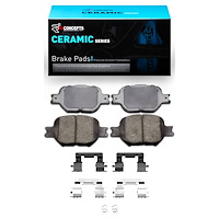Ceramic Brake Pads & Hardware Kit, 2000-2010 Lexus/Toyota/Scion, Position: Front