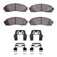 Ceramic Brake Pads & Hardware Kit, 2001-2005 Ford/Lincoln/Mercury/Mazda, Position: Front