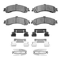 Ceramic Brake Pads & Hardware Kit, 2000-2006 GM, Position: Rear