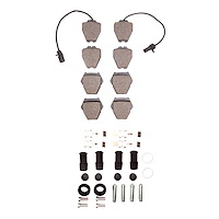 Ceramic Brake Pads & Hardware Kit, 1999-2005 Audi/Porsche/Volkswagen, Position: Front