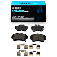 Ceramic Brake Pads & Hardware Kit, 2001-2010 Mopar, Position: Front