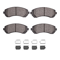 Ceramic Brake Pads & Hardware Kit, 2001-2007 GM, Position: Front