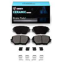 Ceramic Brake Pads & Hardware Kit, 2001-2005 Lexus/Toyota/Scion, Position: Front