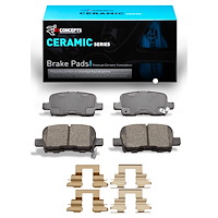 Ceramic Brake Pads & Hardware Kit, 2001-2008 Acura/Honda, Position: Rear