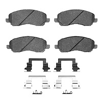 Ceramic Brake Pads & Hardware Kit, Fits Select Fits Multiple Makes/Models, Position: Front