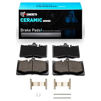 Ceramic Brake Pads & Hardware Kit, 2001-2006 Lexus/Toyota/Scion, Position: Front