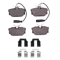 Ceramic Brake Pads & Hardware Kit, 2001-2003 Audi/Porsche/Volkswagen, Position: Rear