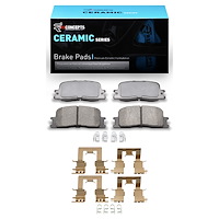 Ceramic Brake Pads & Hardware Kit, 2002-2006 Lexus/Toyota/Scion, Position: Rear