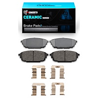 Ceramic Brake Pads & Hardware Kit, 2001-2003 Ford/Lincoln/Mercury/Mazda, Position: Rear