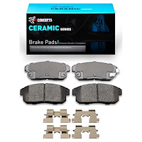 Ceramic Brake Pads & Hardware Kit, 2000-2006 Infiniti/Nissan, Position: Rear
