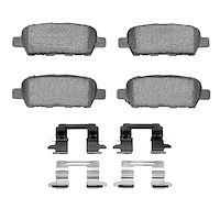 Ceramic Brake Pads & Hardware Kit, Fits Select Fits Multiple Makes/Models, Position: Rear