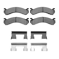 Ceramic Brake Pads & Hardware Kit, 2001-2010 GM, Position: Rear