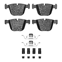 Ceramic Brake Pads & Hardware Kit, 2010-2019 BMW, Position: Rear
