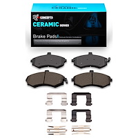 Ceramic Brake Pads & Hardware Kit, 2002-2005 Kia/Hyundai/Genesis, Position: Front