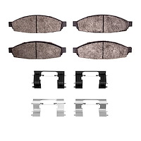 Ceramic Brake Pads & Hardware Kit, 2003-2005 Ford/Lincoln/Mercury/Mazda, Position: Front