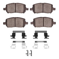 Ceramic Brake Pads & Hardware Kit, 2003-2010 GM, Position: Front