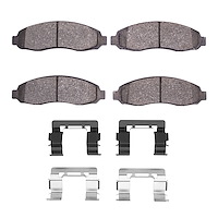 Ceramic Brake Pads & Hardware Kit, 2003-2004 Mopar, Position: Front