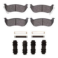 Ceramic Brake Pads & Hardware Kit, 2003-2010 Fits Multiple Makes/Models, Position: Rear