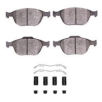 Ceramic Brake Pads & Hardware Kit, 2002-2013 Ford/Lincoln/Mercury/Mazda, Position: Front