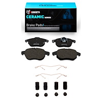 Ceramic Brake Pads & Hardware Kit, 2003-2011 GM, Position: Front