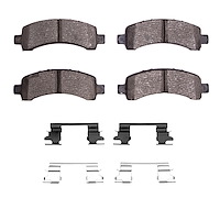 Ceramic Brake Pads & Hardware Kit, 2003-2020 GM, Position: Rear
