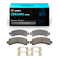 Ceramic Brake Pads & Hardware Kit, 2002-2014 GM, Position: Rear