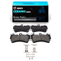 Ceramic Brake Pads & Hardware Kit, 2003-2015 Audi/Porsche/Volkswagen, Position: Front