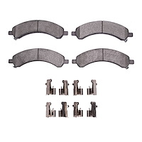 Ceramic Brake Pads & Hardware Kit, 2003-2008 GM, Position: Rear