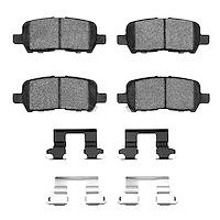 Ceramic Brake Pads & Hardware Kit, 2004-2016 GM, Position: Rear