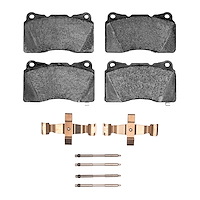Ceramic Brake Pads & Hardware Kit, 2013-2020 GM, Position: Front