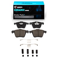Ceramic Brake Pads & Hardware Kit, 2003-2009 Volvo, Position: Front
