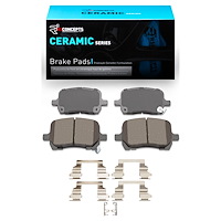Ceramic Brake Pads & Hardware Kit, 2004-2012 GM, Position: Front