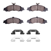 Ceramic Brake Pads & Hardware Kit, 2004-2004 GM, Position: Front