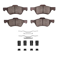 Ceramic Brake Pads & Hardware Kit, 2008-2012 Ford/Lincoln/Mercury/Mazda, Position: Front