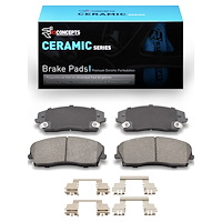 Ceramic Brake Pads & Hardware Kit, Fits Select Mopar, Position: Front