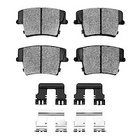 Ceramic Brake Pads & Hardware Kit, Fits Select Mopar, Position: Rear
